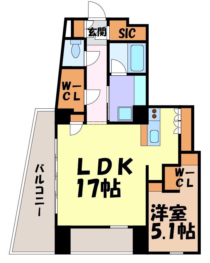 MOTHER(1LDK/2階)の間取り写真