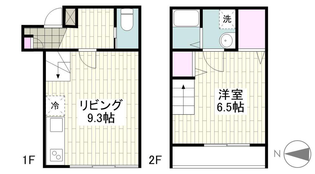 HEBEL MAISON K&K(1DK/1階)の間取り写真