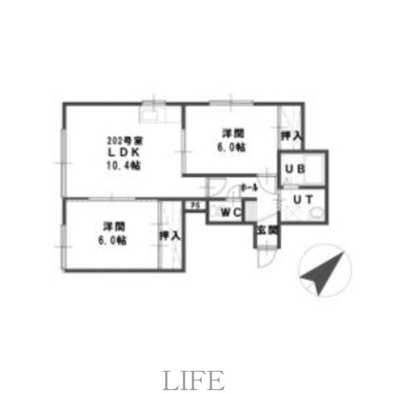 ルミエール 96(2LDK/3階)の間取り写真