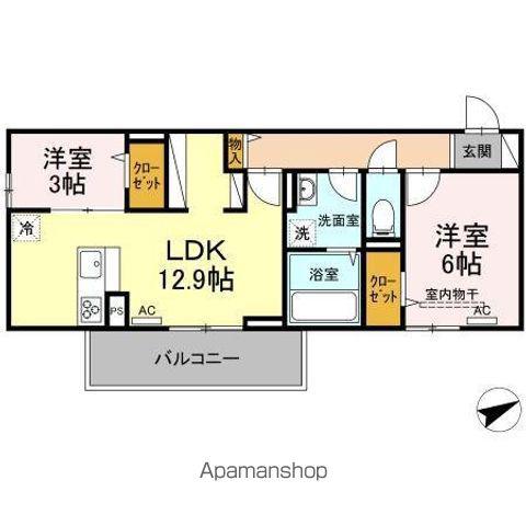 ステラヒルズ(2LDK/3階)の間取り写真