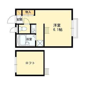 ハイツ大堀(1K/1階)の間取り写真