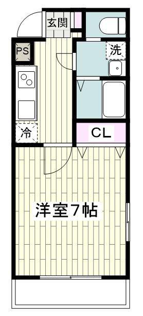 レミオ万騎が原(1K/4階)の間取り写真