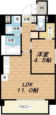 T.Y天六(1LDK/5階)の間取り写真