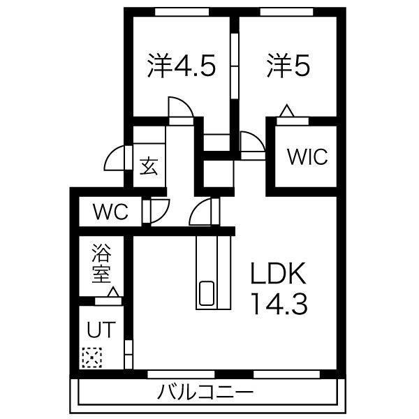 寺島レジデンス(2LDK/3階)の間取り写真