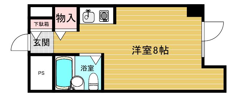 RIVET甲子園(ワンルーム/3階)の間取り写真