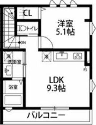 グランフォルト旗の台(1LDK/3階)の間取り写真