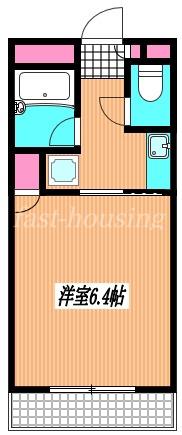 ハイムSK-B(1K/1階)の間取り写真