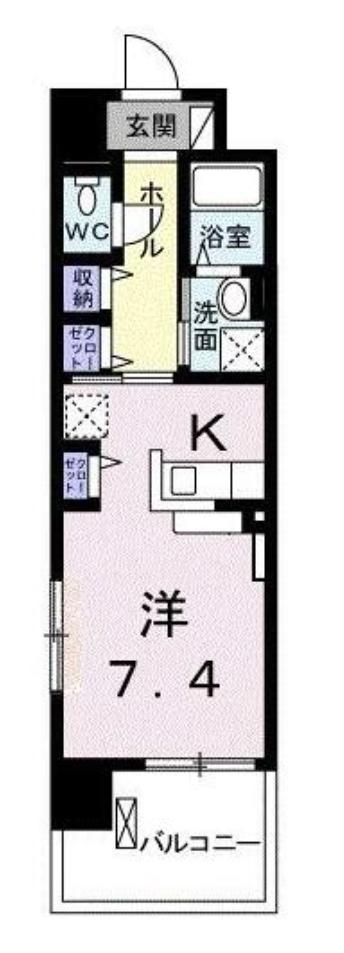 エクセレント ジールV(ワンルーム/3階)の間取り写真