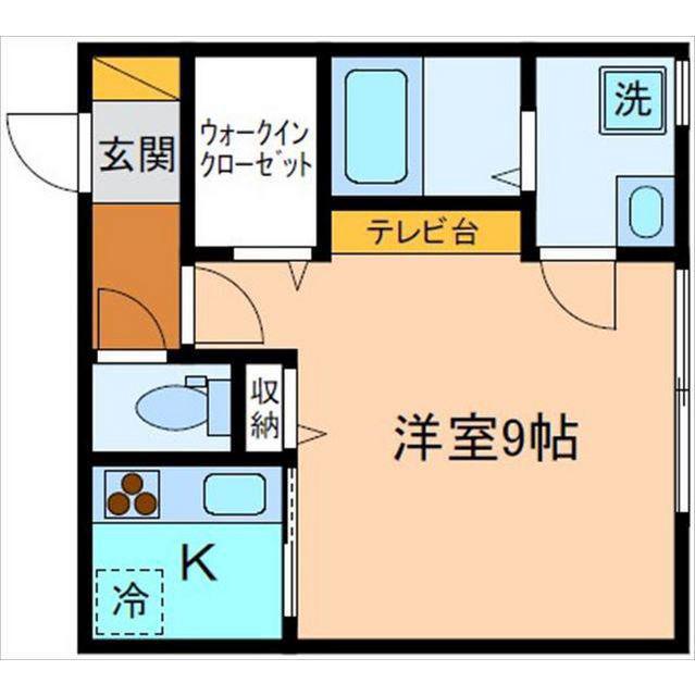 グランノア富山(1K/2階)の間取り写真