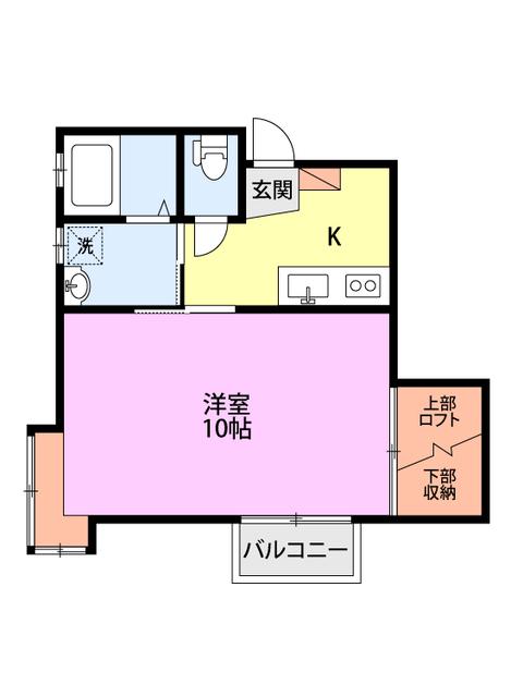 フラワーヒルズ(1K/1階)の間取り写真