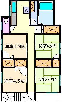 高田荘(4K/2階)の間取り写真