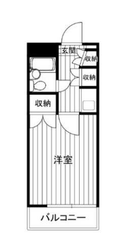 エトワール座間(1K/2階)の間取り写真