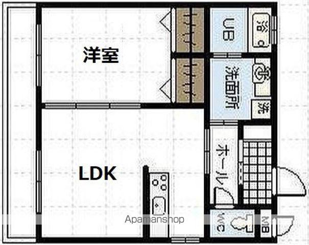 ソフィア船塚(1LDK/1階)の間取り写真