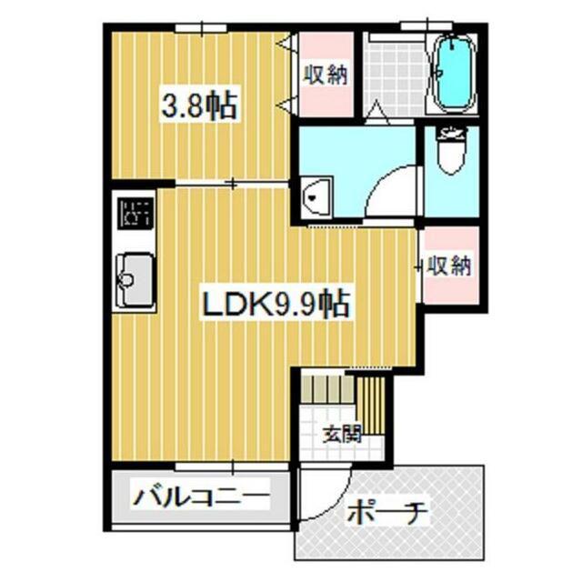 ベル・エキップ(1LDK/1階)の間取り写真