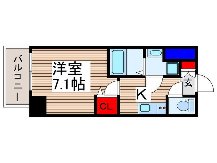 LIBR GRANT 大宮(1K/12階)の間取り写真