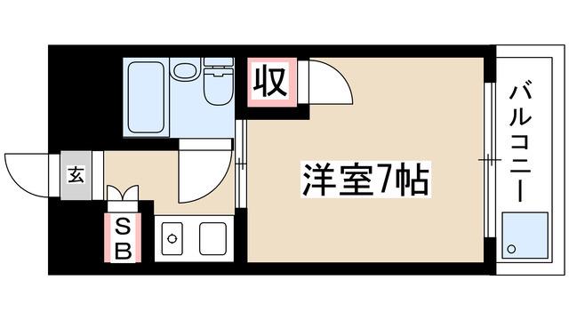 ナビオ杁中(ワンルーム/3階)の間取り写真