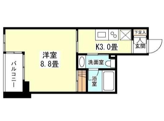 プロスペクト荻窪(1K/1階)の間取り写真