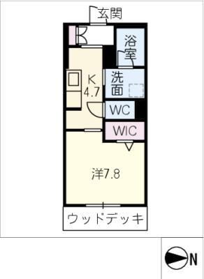 KIコーポレーション玉姓町(1K/1階)の間取り写真