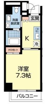 ライフステージ.北浦和駅前(1K/3階)の間取り写真