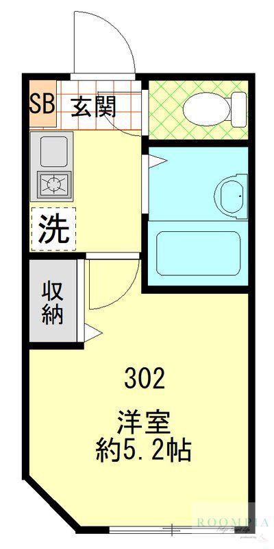 F-SQUARE(1K/3階)の間取り写真