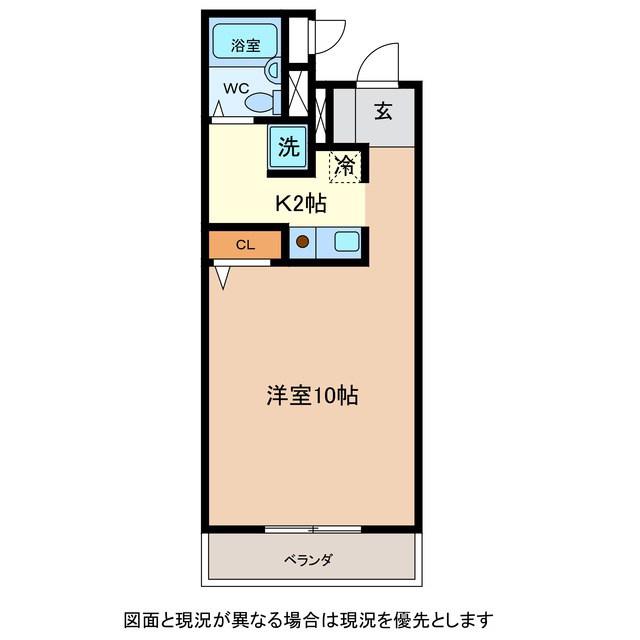 セレナヴィータ浅間S(1K/2階)の間取り写真