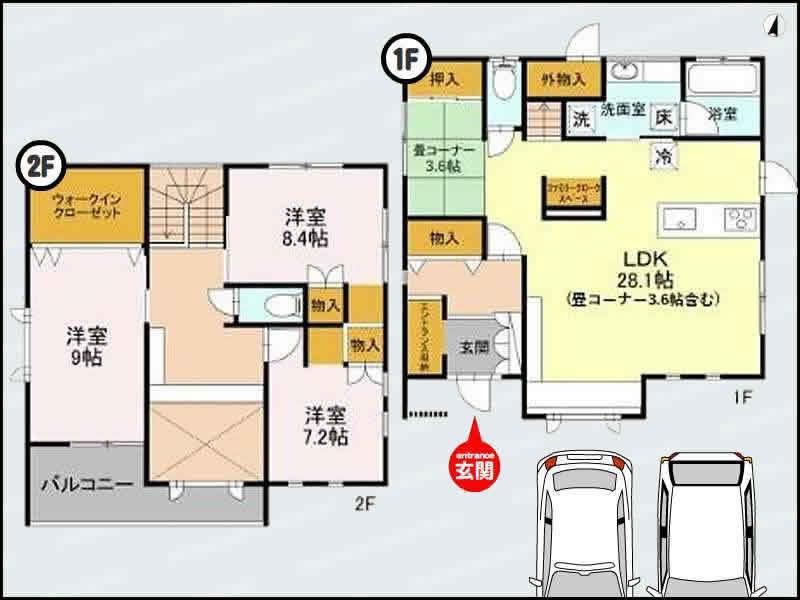 女池上山(3LDK/1階)の間取り写真