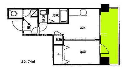 フウキレジデンス 山本町南(1LDK/5階)の間取り写真