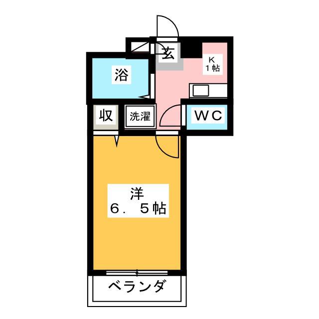 K・IモトスミII(1K/2階)の間取り写真