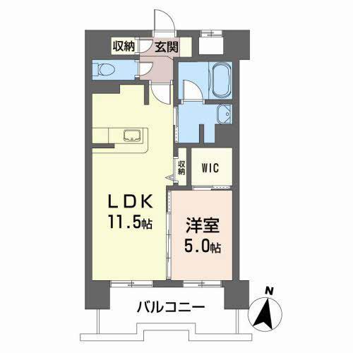 シャーメゾンステージ 広瀬通(1LDK/7階)の間取り写真