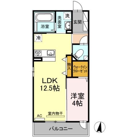  フィロスII(2LDK/2階)の間取り写真