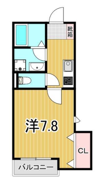 VILLA AVENIR(1K/1階)の間取り写真