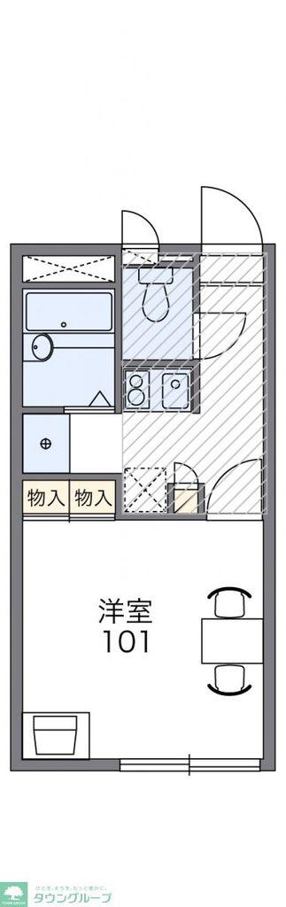 レオパレス横田レジデンスII(1K/2階)の間取り写真