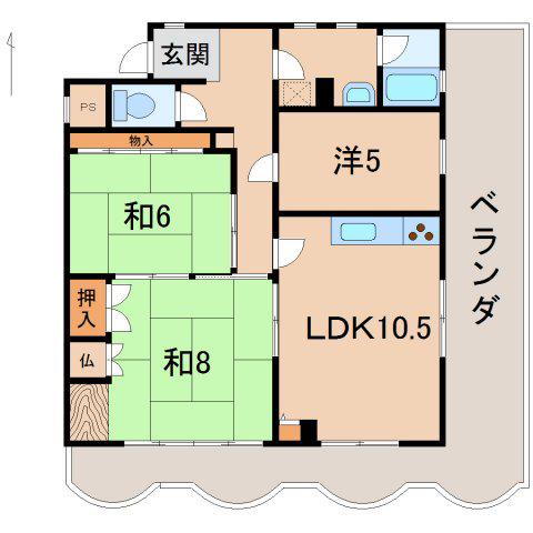 リブラ10番丁(3LDK/7階)の間取り写真
