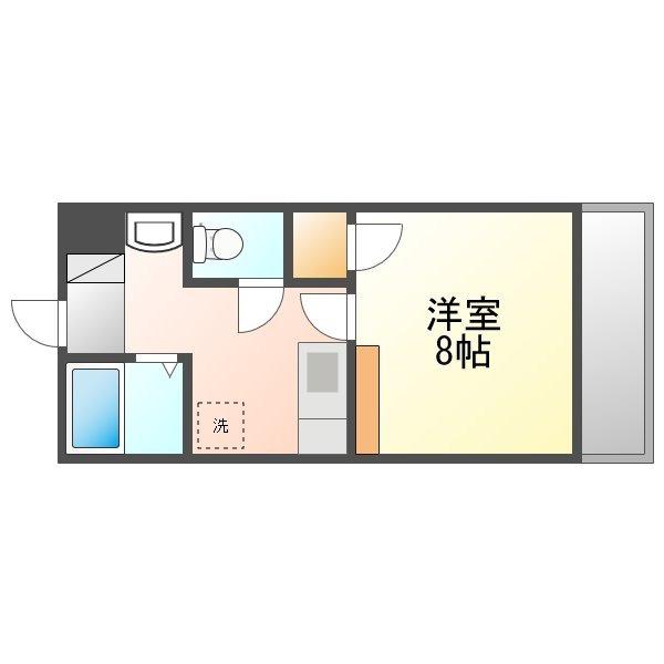 エステート安里(1K/10階)の間取り写真