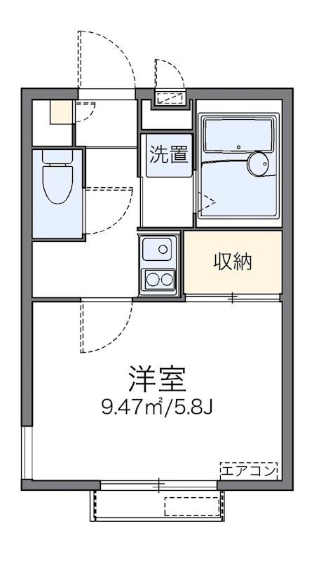 レオパレスコーポOHTAKI(1K/2階)の間取り写真