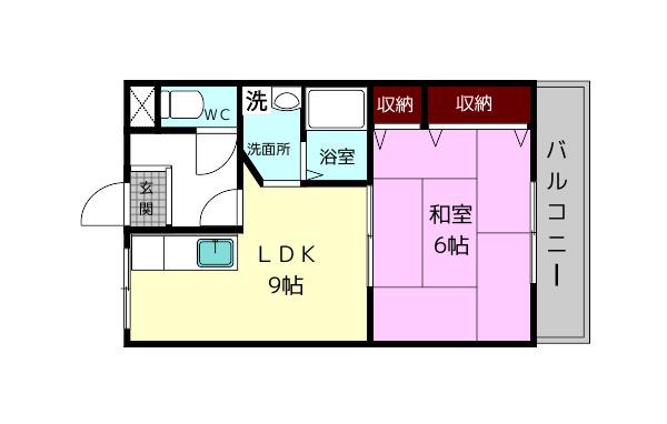 ローレル大光(1LDK/3階)の間取り写真
