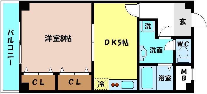 ハイムリッツ(1DK/2階)の間取り写真