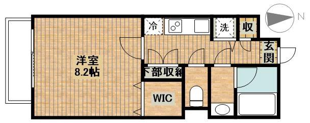 BONITO武蔵新城(1K/2階)の間取り写真