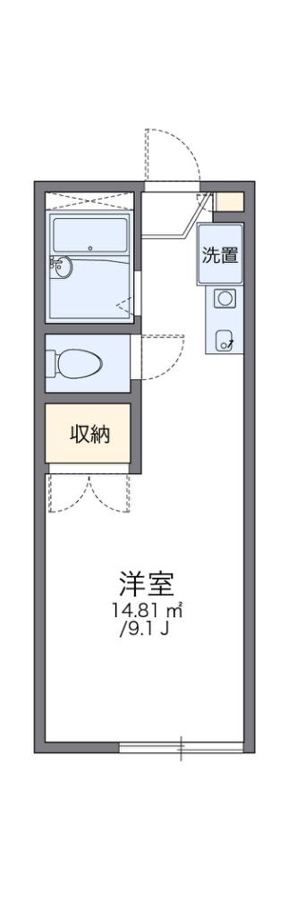 レオパレス泉佐野(1K/2階)の間取り写真