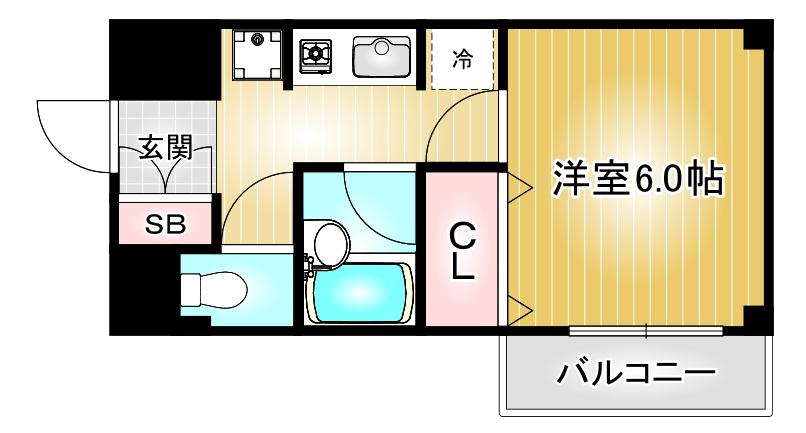 メゾンドピュア(1K/1階)の間取り写真