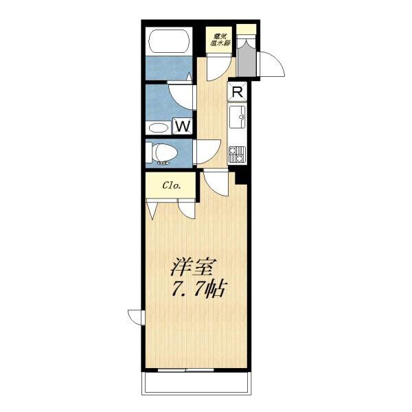 CONFORT VERDE(1K/1階)の間取り写真