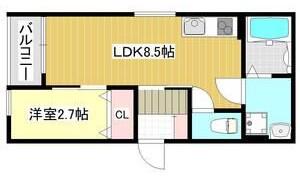 フォレストコート(1LDK/1階)の間取り写真