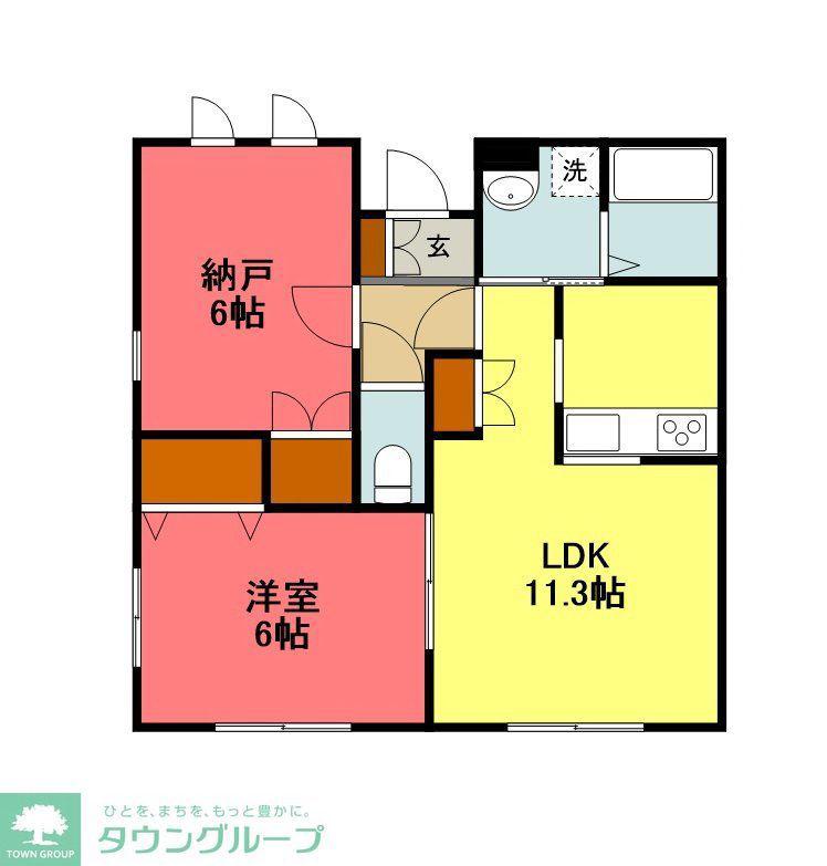 MAISON LOTUS(1SLDK/1階)の間取り写真