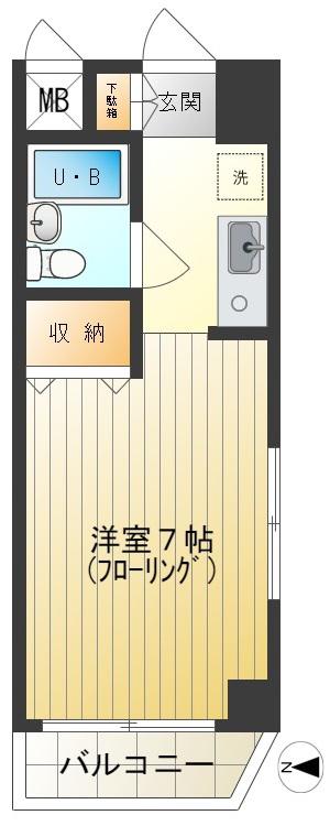日神パレス桜台(ワンルーム/5階)の間取り写真