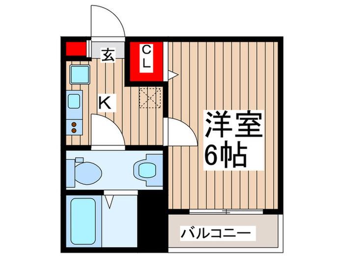 メゾンアレンヌ越谷(1K/3階)の間取り写真