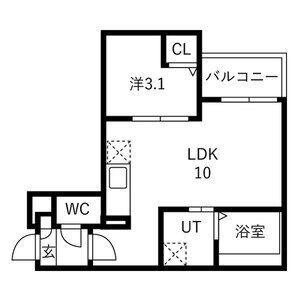 JACK HORENI(1LDK/3階)の間取り写真