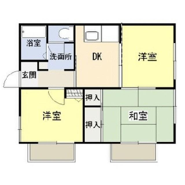 プレプラージュ(3DK/2階)の間取り写真