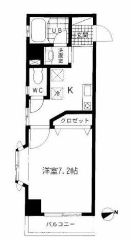 グリーンフォレスト(1K/3階)の間取り写真