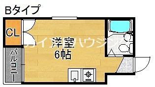 メゾン玉出(ワンルーム/3階)の間取り写真