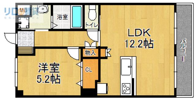 フェリーチェ(1LDK/2階)の間取り写真